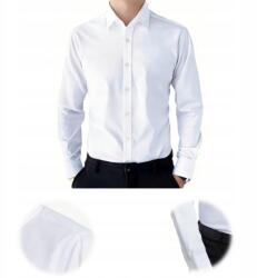  Fehér Slim Fit Férfi ing öltönyhöz, elegáns Regular nadrághoz (Bomevarica8501)