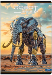Lastva Füzet, LASTVA Robot Animals-E, A4, 52 lapos, vonalas (FLRAEA452V)