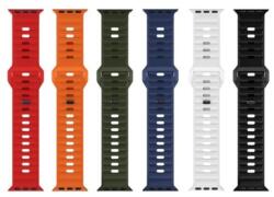 Hoco Curea Silicon Stepped pentru Apple Watch - 42/44/45/49 mm - Roșu și Bleumarin - Flexibilă și Confortabilă (WZ27)