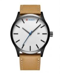 Curren Ceas Bărbătesc Elegant Curren - Carcasă Oțel - Cadran 45 mm - Curea Piele Gri - Afișare Dată (WZ5652) Ceas