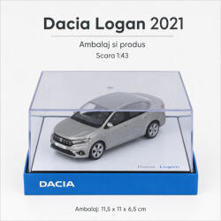 NOREV Macheta auto Dacia Logan 2021 Moonstone Grey, 1: 43, Norev, cod 7711945626 (7711945626 - 2973)