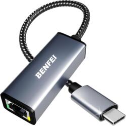 Benfei Placa Retea Benfei, RJ45, USB-C, Gri - gsmboutique