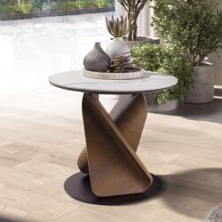 AC Atelier Masuta auxiliara rotunda Porcelain Marble Walnut (AC 2175) Masa de cafea
