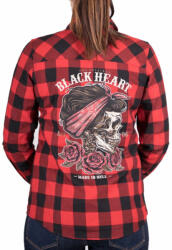 Black Heart Cămașă pentru femei BLACK HEART - PIN UP SKULL - ROȘU - 7287