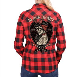 Black Heart Cămașă femei BLACK HEART - LENY - ROȘU - 17250