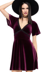 KILLSTAR rochie de damă cu dantelă KILLSTAR - HOUR OF ECHELIA - burgundiu - KSRA015005