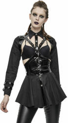 Devil Fashion Cămașă pentru femei DEVIL FASHION - Crimson Thirst Punk Leather With Straps - SHT039