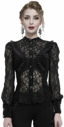 Devil Fashion BLuză pentru femei DEVIL FASHION - Negru semitransparent gotic - ESHT01501