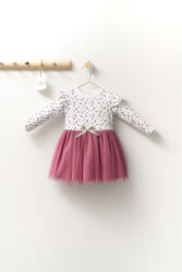 Tongs baby Rochita eleganta cu tulle pentru fetite Monster, Tongs baby (Culoare: Roz inchis, Marime: 9-12 luni)