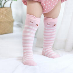 drool Sosete lungi cu animalute Drool (Varsta: 2-4 ani, Culoare: Roz cu dungi)
