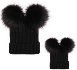 drool Set caciuli mama copil Drool (Culoare: Negru)