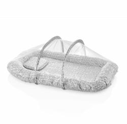 BabyJem Saltea reductor/ BabyNest BabyJem cu pernuta si plasa insecte Sleep Safe (Culoare: Gri)