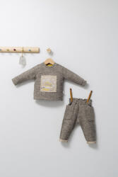 Tongs baby Set 2 piese cu bluzita si pantalonasi de iarna King, Tongs baby (Culoare: Maro, Marime: 18-24 Luni)