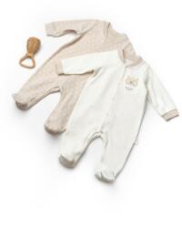 BabyCosy Set 2 salopete TeddyBear, 100%bumbac organic, BabyCosy (Marime: 3-6 Luni)