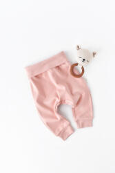 BabyCosy Pantaloni Bebe Unisex din bumbac organic Roz pudra BabyCosy (Marime: 6-9 luni)
