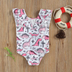 drool Costum de baie Jurassic Drool (Marime: 90, Model: Dinozauri roz)
