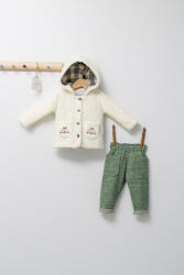 Tongs baby Set 3 piese: pantaloni, bluzita si hainuta pentru bebelusi KING, Tongs baby (Culoare: Verde, Marime: 6-9 luni)
