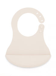 BabyJem Baveta din silicon BabyJem (Culoare: Ecru) - drool Bavata