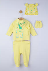 Tongs baby Setul 5 piese nou nascut Ursulet, Tongs baby (Culoare: Galben)