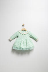 Tongs baby Rochita eleganta pentru fetite Elbise, Tongs baby, cu tulle si volane (Culoare: Verde, Marime: 24-36 luni)