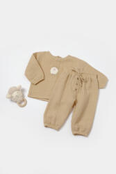 BabyCosy Set bluza si pantaloni, Winter muselin, 100% bumbac - Apricot, BabyCosy (Marime: 12-18 Luni)