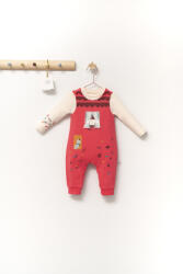 Tongs baby Set salopeta cu bluzita Scufita rosie pentru bebelusi, Tongs baby (Marime: 9-12 luni, Culoare: Corai)