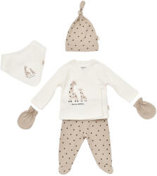 BabyCosy Set 5 piese Girafa, BabyCosy, 100% bumbac organic (Marime: 6-9 luni)
