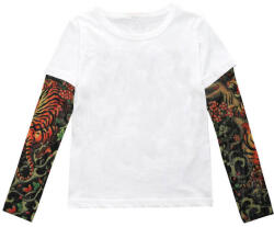 drool Tricou copii alb cu tatuaj Drool (Marime: 110, Model: Model B)