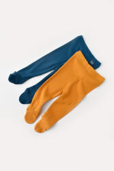 BabyCosy Set 2 pantaloni cu botosei bebe unisex din bumbac organic si modal - Bleumarin/Sofran, BabyCosy (Marime: 6-9 luni)