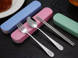 drool Set de tacamuri pentru calatorii Drool (Culoare: Bleu) Set pentru masa bebelusi