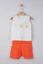 Tongs baby Compleu 2 piese Summer camp pentru baietei, Tongs baby (Culoare: Albastru, Marime: 24-36 luni)