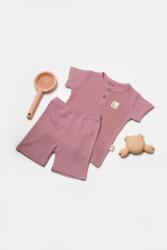 BabyCosy Set tricou cu pantaloni Bamboo, roz, BabyCosy, 50%bumbac+50% bambus (Marime: 3-6 Luni)