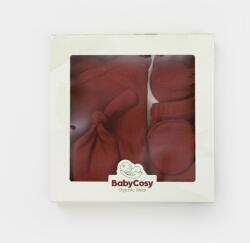 BabyCosy Cutie 4 piese pentru nou nascut - 100% bumbac organic - Caramiziu, BabyCosy