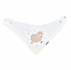 BabyJem Baveta triunghi cu accesoriu dentitie BabyJem Cowboy Bib (Culoare: Ecru) - drool Bavata