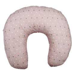 BabyJem Perna pentru alaptat 2 in 1 Nursing Pillow Hearts, BabyJem (Culoare: Roz) - drool