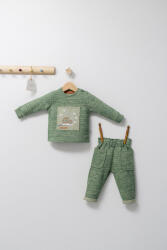 Tongs baby Set 2 piese cu bluzita si pantalonasi de iarna King, Tongs baby (Culoare: Verde, Marime: 9-12 luni)