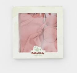 BabyCosy Cutie 4 piese pentru nou nascut - 100% bumbac organic - Roz, BabyCosy