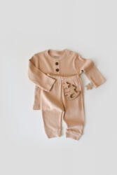 BabyCosy Set bluzita cu maneca lunga si pantaloni lungi din bumbac organic si modal - Somon BabyCosy (Marime: 9-12 luni)