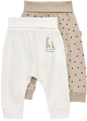 BabyCosy Set 2 pantaloni bebe unisex Girafa, BabyCosy, 100% bumbac organic (Marime: 6-9 luni)