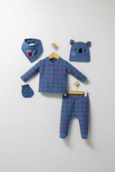 Tongs baby Set de 5 piese pentru nou nascut baietel Forest, Tongs baby, 0-3 luni (Culoare: Bleumarin)