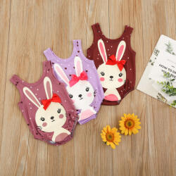 drool Costum de baie Iepuri cu fundita Drool (Culoare: Burgundiu, Marime: 90)