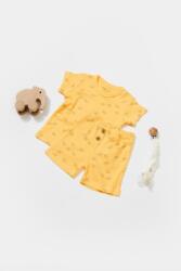 BabyCosy Set tricou cu pantaloni Printed, galben, BabyCosy, 50%bumbac+50% modal (Marime: 12-18 Luni)