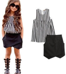 drool Set bluza in dungi cu fusta pantalon Drool (Marime: 120)