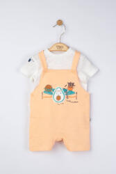 Tongs baby Set salopeta cu tricou de vara pentru bebelusi Marathon, Tongs baby (Culoare: Somon, Marime: 6-9 luni)