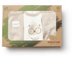 BabyCosy Set 3 body TeddyBear, BabyCosy, 100% bumbac (Marime: 6-9 luni)