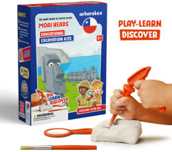 Arkerobox - Set arheologic educational si puzzle 3D, Moai Heads