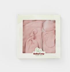 BabyCosy Cutie 4 piese pentru nou nascut - 100% bumbac organic - Powder, BabyCosy