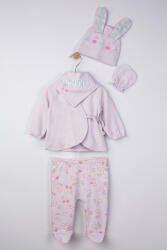Tongs baby Setul 5 piese nou nascut Cirese, Tongs baby (Culoare: Mov)