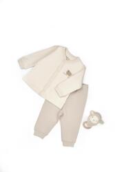 BabyCosy Set bluzita cu capse si pantalon, Lamb, BabyCosy, 100%bumbac organic (Marime: 6-9 luni)
