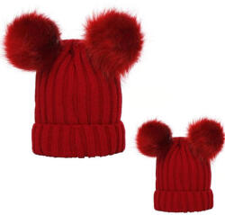 drool Set caciuli mama copil Drool (Culoare: Rosu)